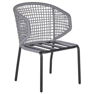 wohnli-moebel-suche-800000538575-1 GARTENSTUHL 2er-Set Aluminium schwarz/grau Palmi Metall Beliani Garten & Outdoor > Gartenmöbel > Gartenstühle Schwarz