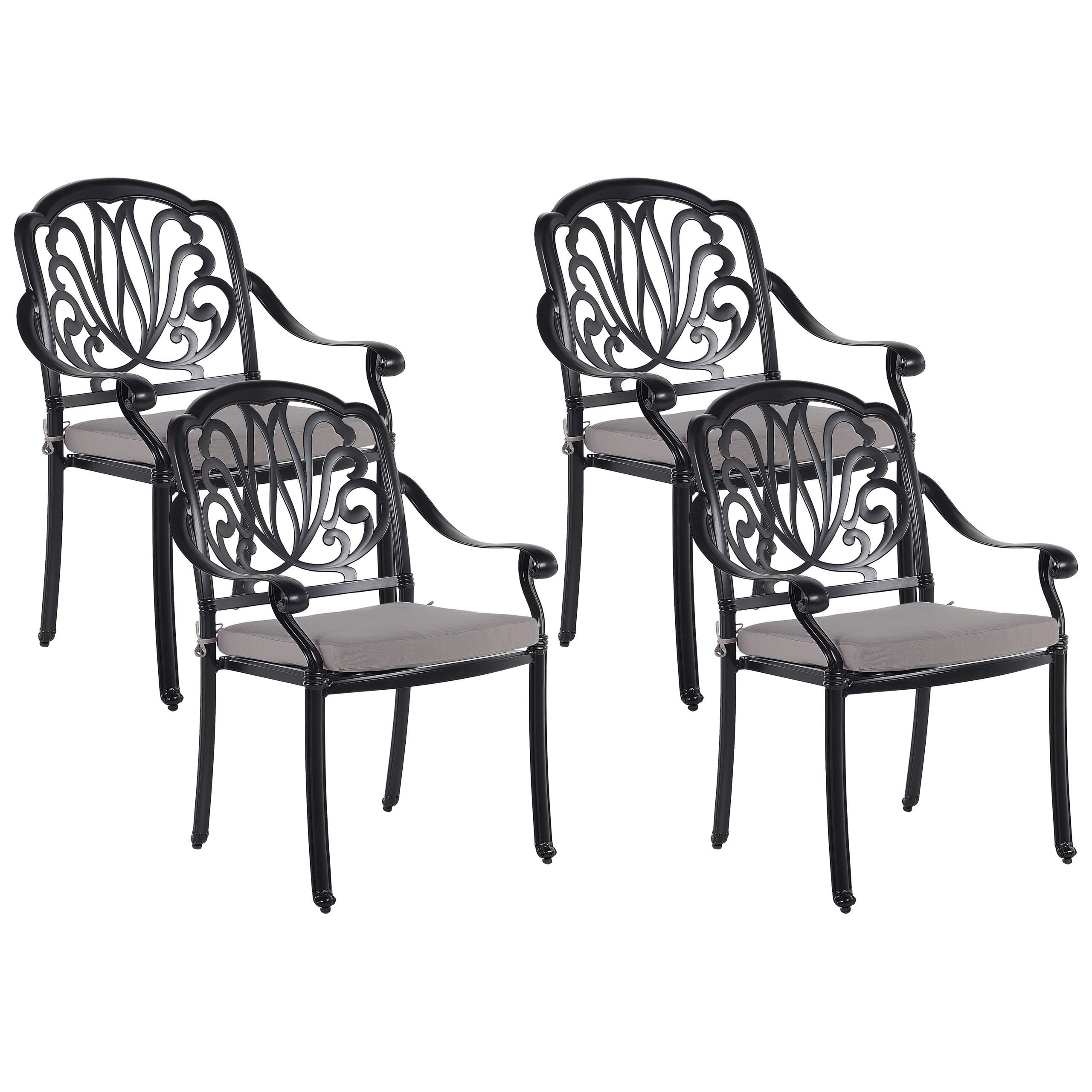 wohnli-moebel-suche-800000538577 Wohnli Möbelsuche - GARTENSTUHL 4er-Set Aluminium schwarz Ancona