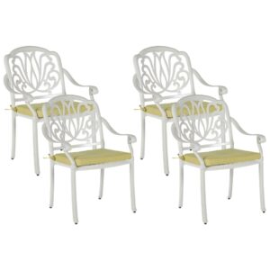 Wohnli Möbelsuche - GARTENSTUHL 4er-Set Aluminium weiß Ancona