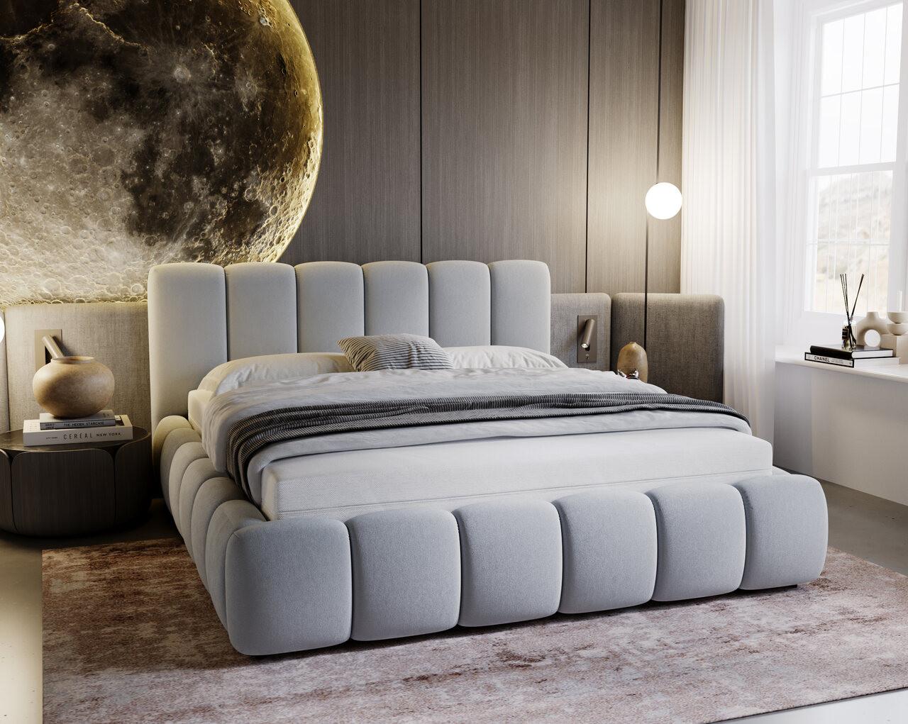wohnli-moebel-suche-800000539316-1 POLSTERBETT Cloud 200x200 Hellgrau Textil Graingold Möbel > Betten > Polsterbetten Grau