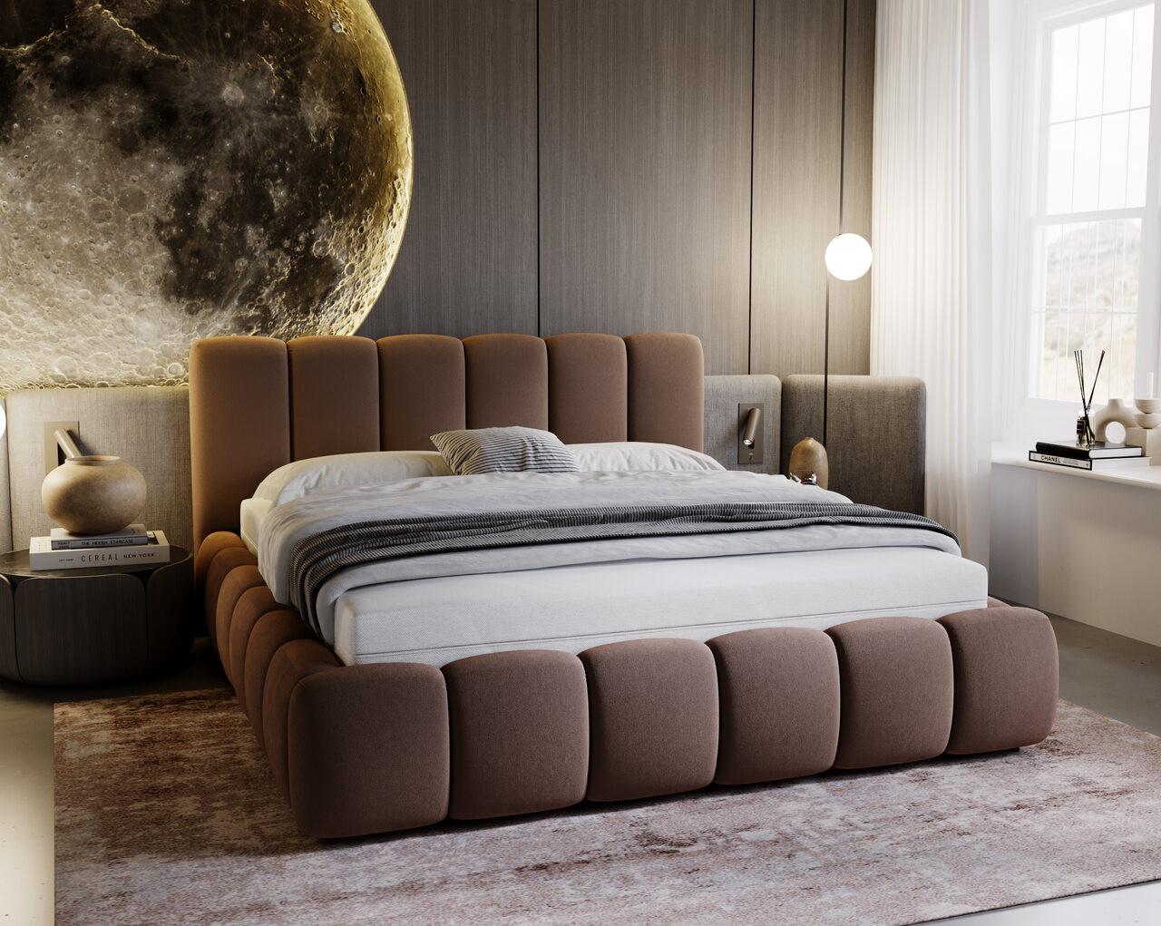 wohnli-moebel-suche-800000539328-1 POLSTERBETT Cloud 200x200 Braun Textil Graingold Möbel > Betten > Polsterbetten Braun