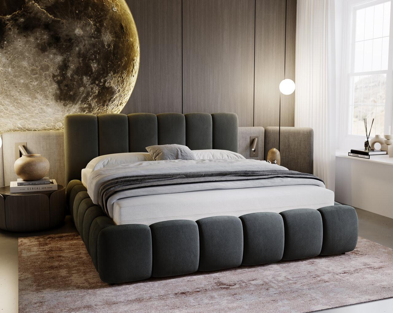 wohnli-moebel-suche-800000539341-1 POLSTERBETT Cloud 180x200 Grau Textil Graingold Möbel > Betten > Polsterbetten Grau