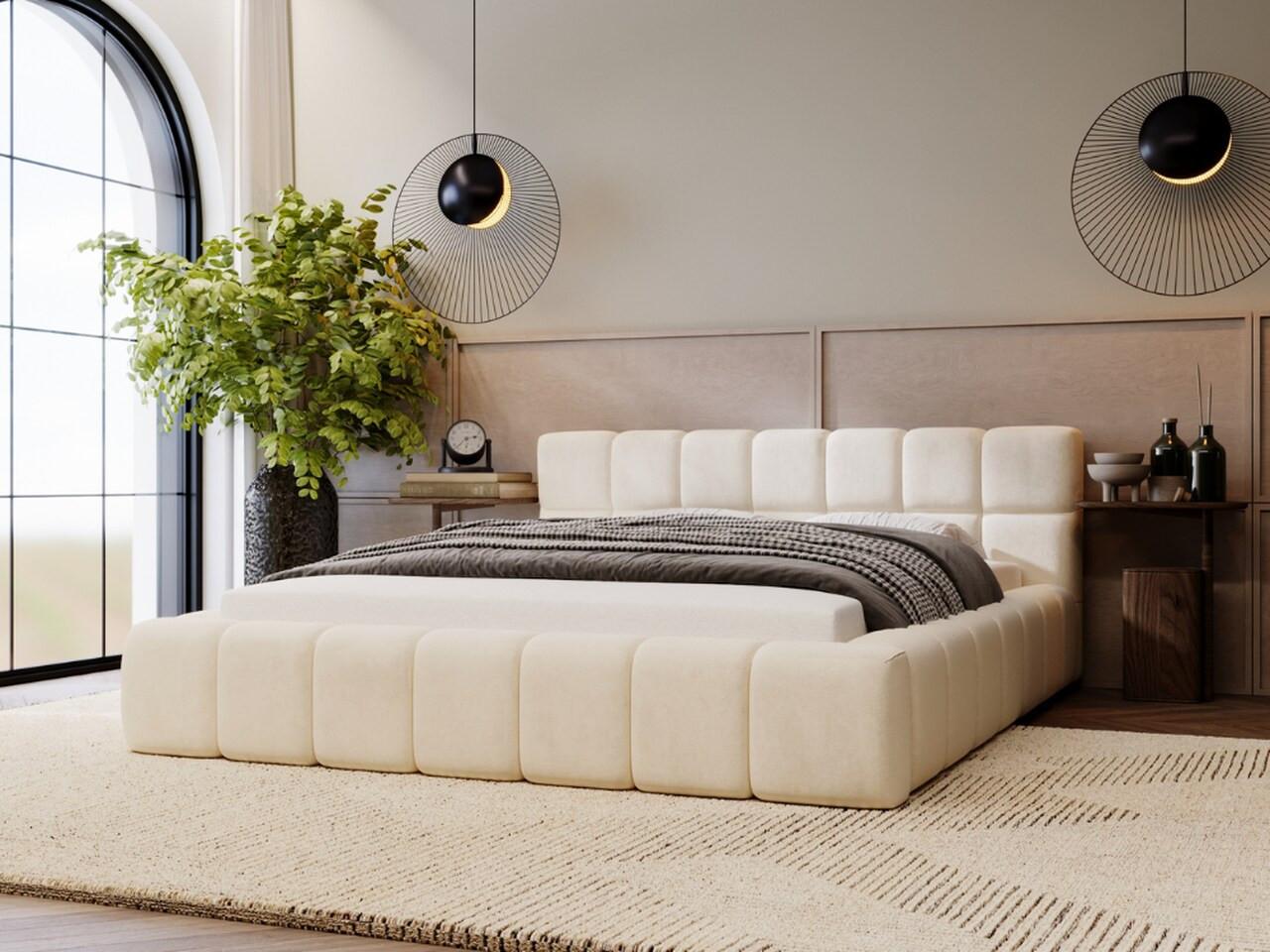wohnli-moebel-suche-800000539379-1 POLSTERBETT Alicante 160x200 Beige Textil Graingold Möbel > Betten > Polsterbetten Beige