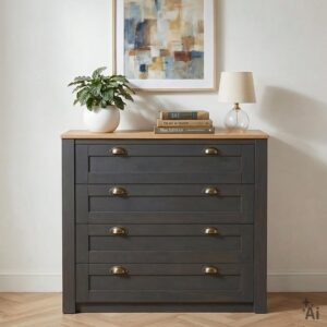 wohnli-moebel-suche-800000540051-1 KOMMODE BOLTON anthrazit/braun Holz IDIMEX Möbel > Kommoden & Schubladenschränke > Kommoden Anthrazit