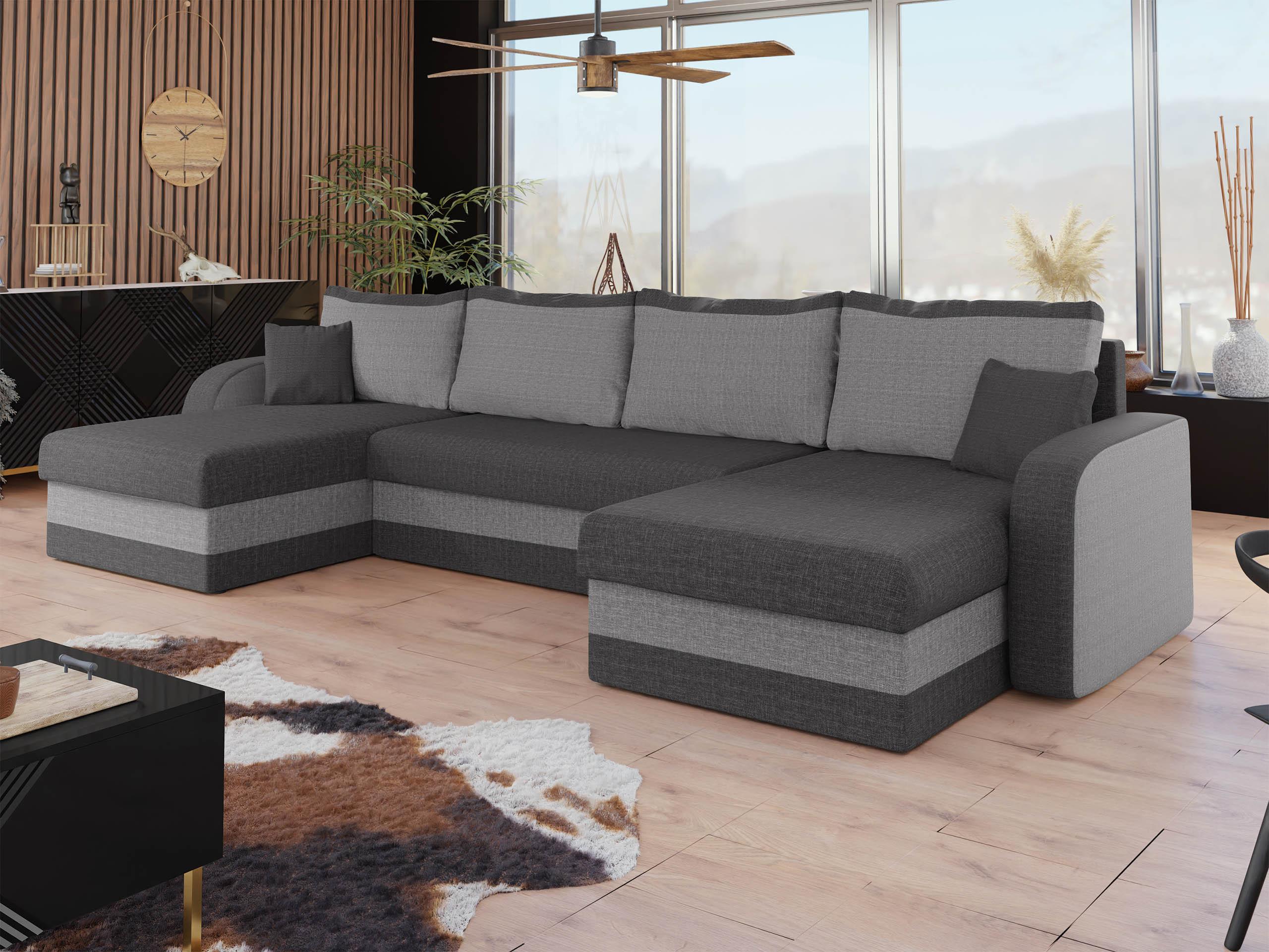 ECKSOFA Kris U Lux Textil MIRJAN24 Möbel > Sofas & Couches > Wohnlandschaften > Wohnlandschaften U-Form Grau