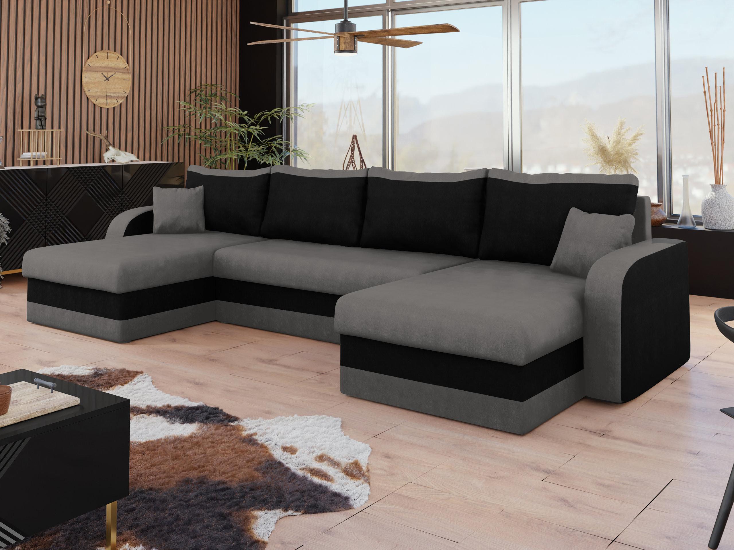 ECKSOFA Kris U Textil MIRJAN24 Möbel > Sofas & Couches > Wohnlandschaften > Wohnlandschaften U-Form Grau