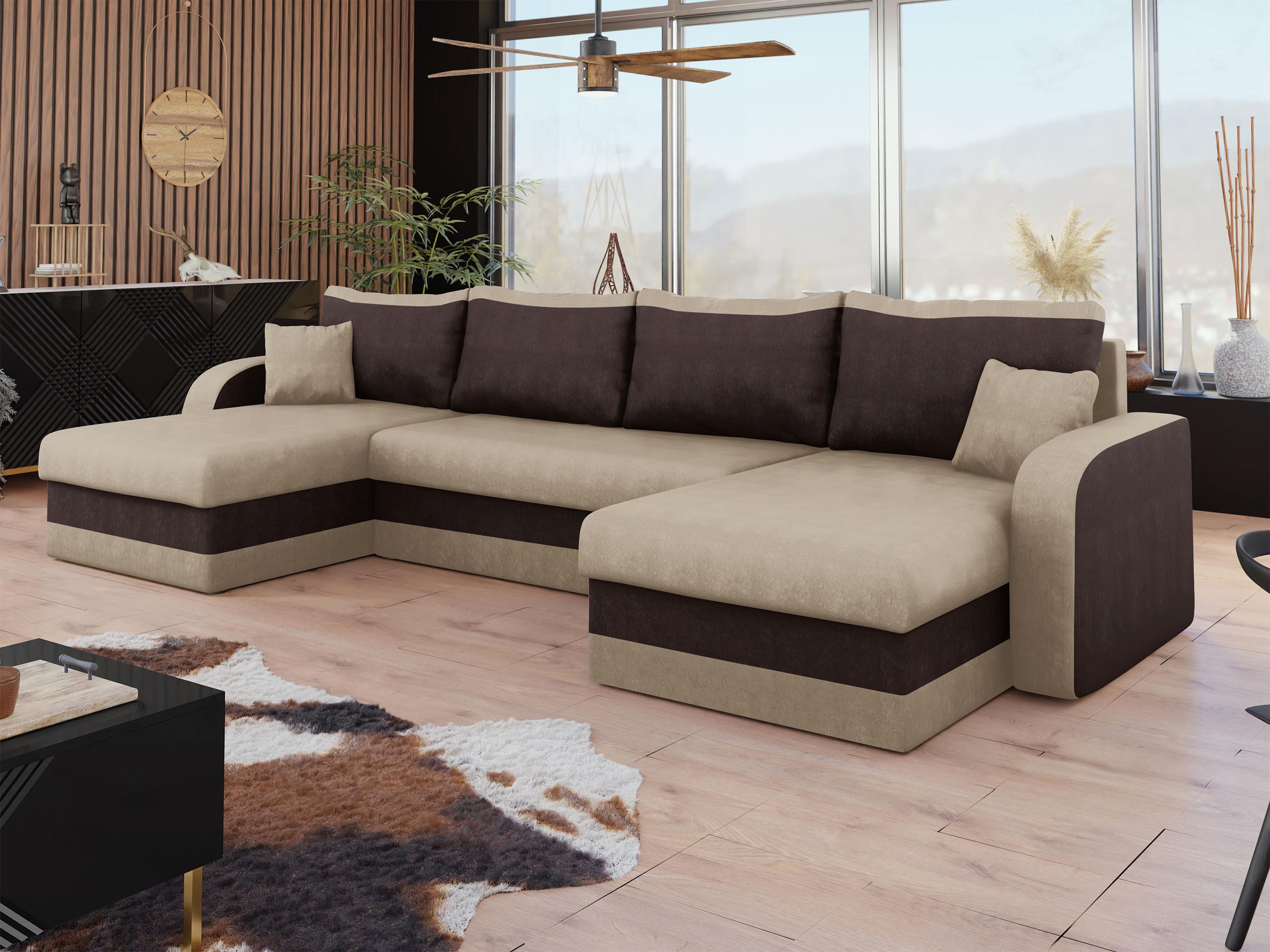 ECKSOFA Kris U Textil MIRJAN24 Möbel > Sofas & Couches > Wohnlandschaften > Wohnlandschaften U-Form Beige