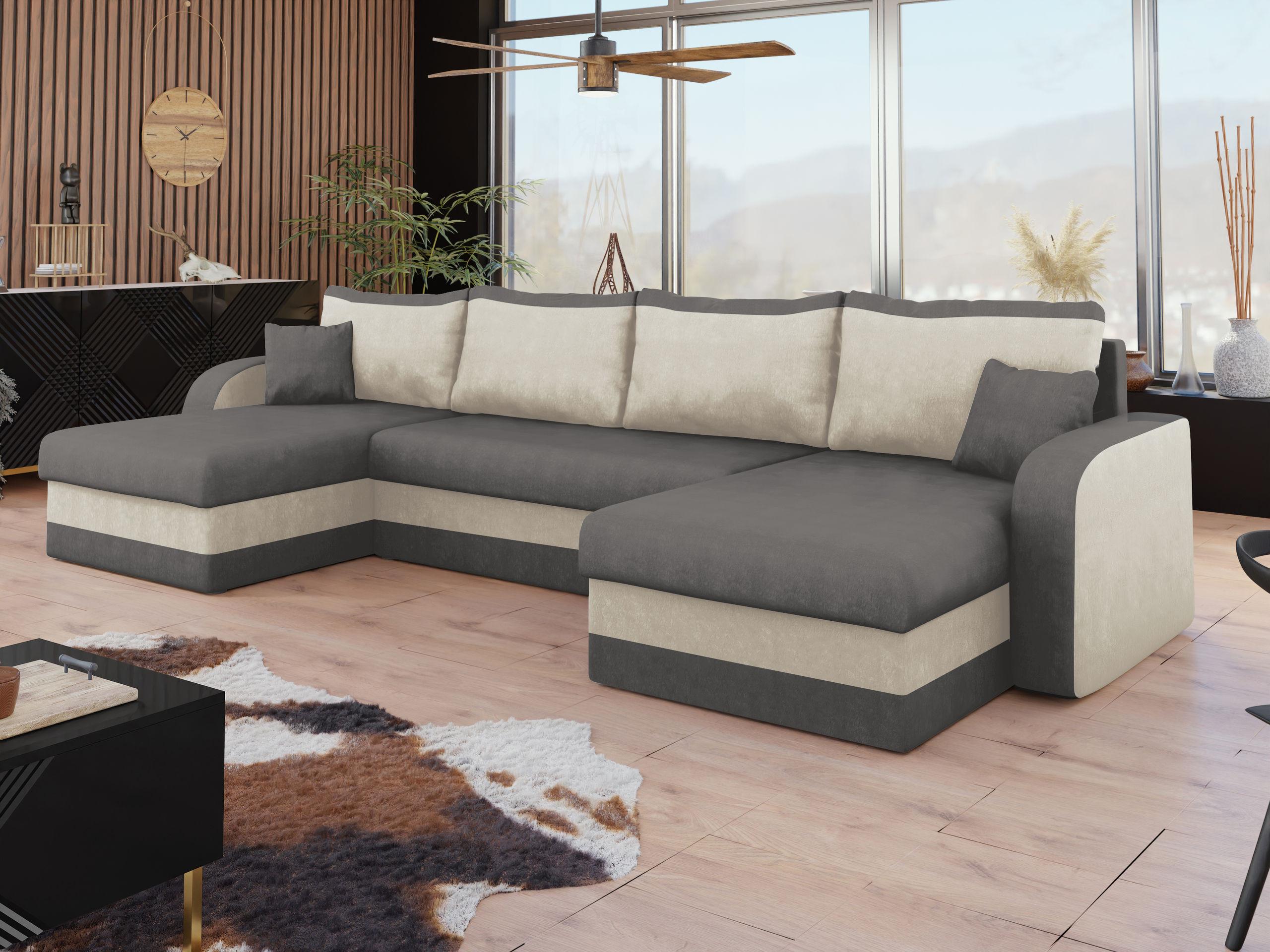 ECKSOFA Kris U Textil MIRJAN24 Möbel > Sofas & Couches > Wohnlandschaften > Wohnlandschaften U-Form Grau