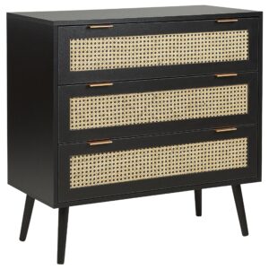 wohnli-moebel-suche-800000541894 Wohnli Möbelsuche - KOMMODE 3 Schubladen Rattan schwarz/beige Opoco