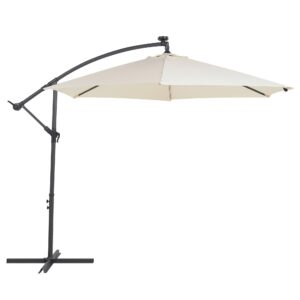 wohnli-moebel-suche-800000543827 Wohnli Möbelsuche - SONNENSCHIRM LED Solar Beleuchtung beige 285 cm Corval