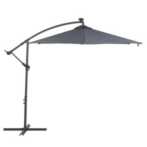 wohnli-moebel-suche-800000543838 Wohnli Möbelsuche - SONNENSCHIRM LED Solar Beleuchtung graphitgrau 285 cm Corval