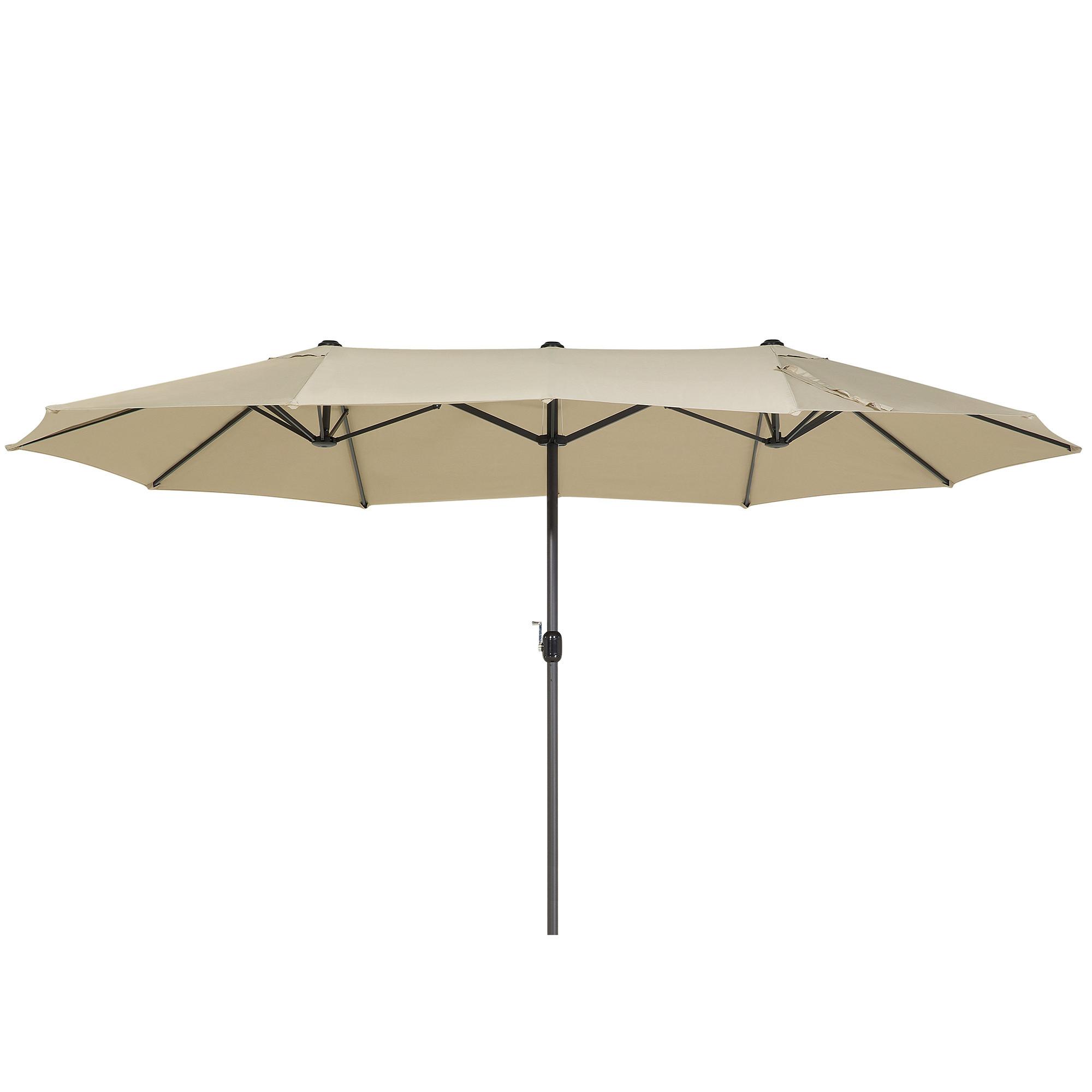 Wohnli Möbelsuche - DOPPELSONNENSCHIRM taupe 270/460/247 cm Sibilla