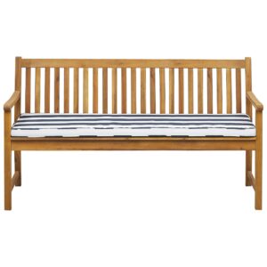 wohnli-moebel-suche-800000544174 Wohnli Möbelsuche - GARTENBANK zertifiziertes Holz hellbraun Auflage blau gestreift 160 cm Vivara