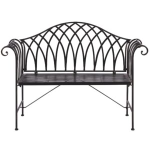wohnli-moebel-suche-800000544186 Wohnli Möbelsuche - GARTENBANK Metall schwarz 130 cm Milazzo