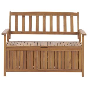 wohnli-moebel-suche-800000544188 Wohnli Möbelsuche - GARTENBANK Akazienholz hellbraun mit Stauraum 120 cm Sovana