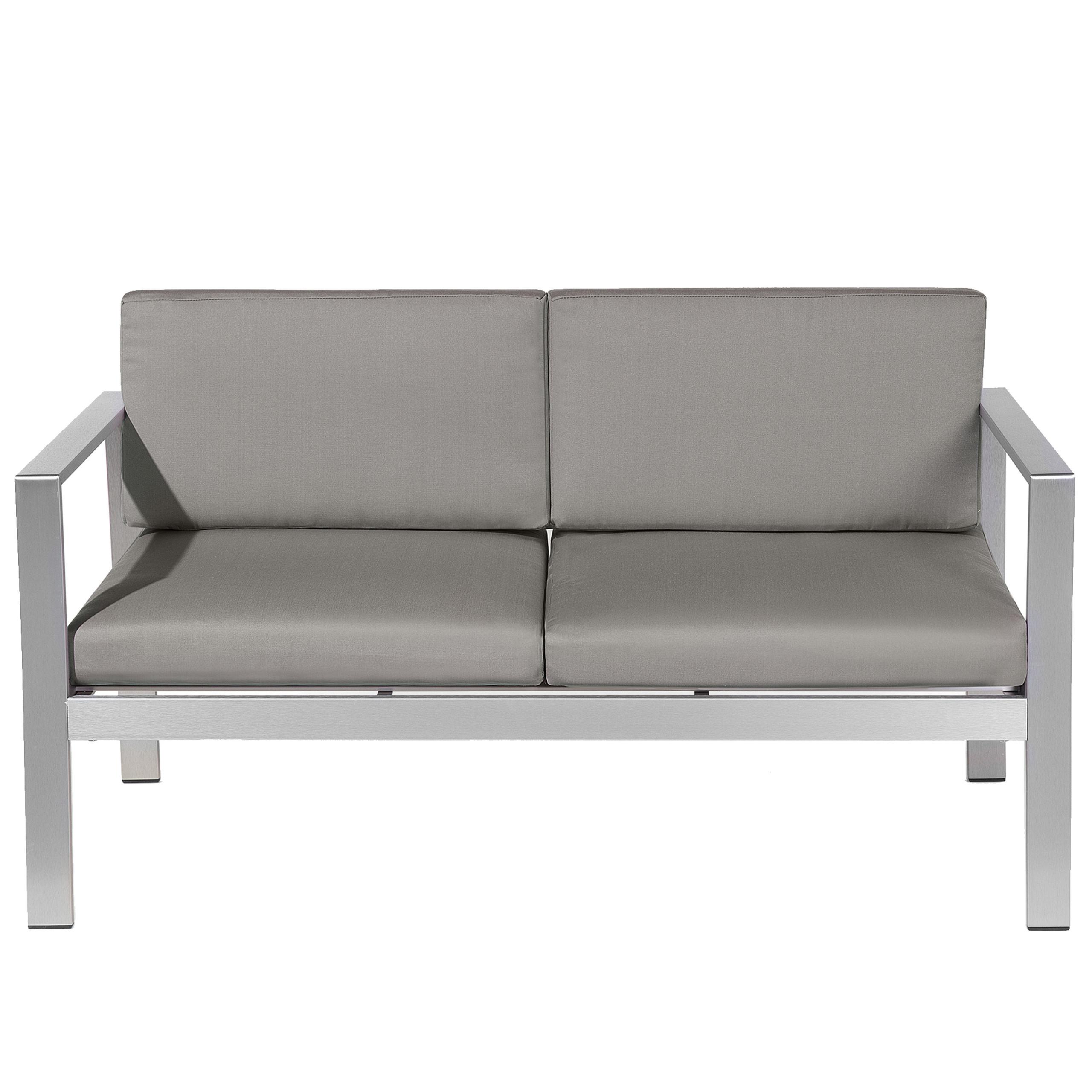 wohnli-moebel-suche-800000544223 Wohnli Möbelsuche - GARTENSOFA Aluminium 2-Sitzer Auflagen dunkelgrau Salerno