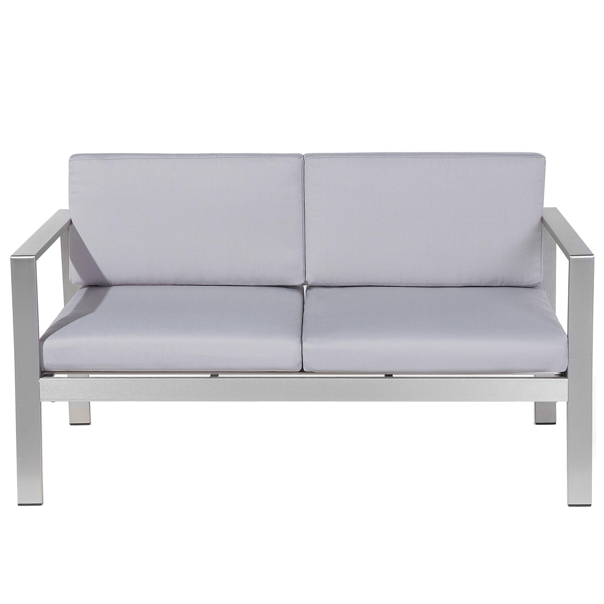 wohnli-moebel-suche-800000544228 Wohnli Möbelsuche - GARTENSOFA Aluminium 2-Sitzer Auflagen hellgrau Salerno