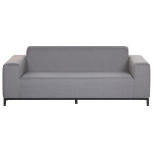 Wohnli Möbelsuche - GARTENSOFA 3-Sitzer grau/schwarzes Gestell Rovigo