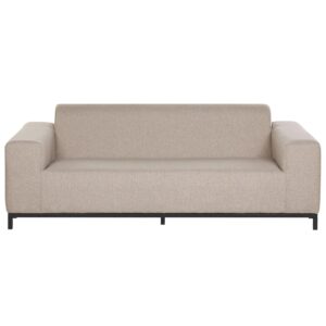 Wohnli Möbelsuche - GARTENSOFA 3-Sitzer beige/schwarzes Gestell Rovigo