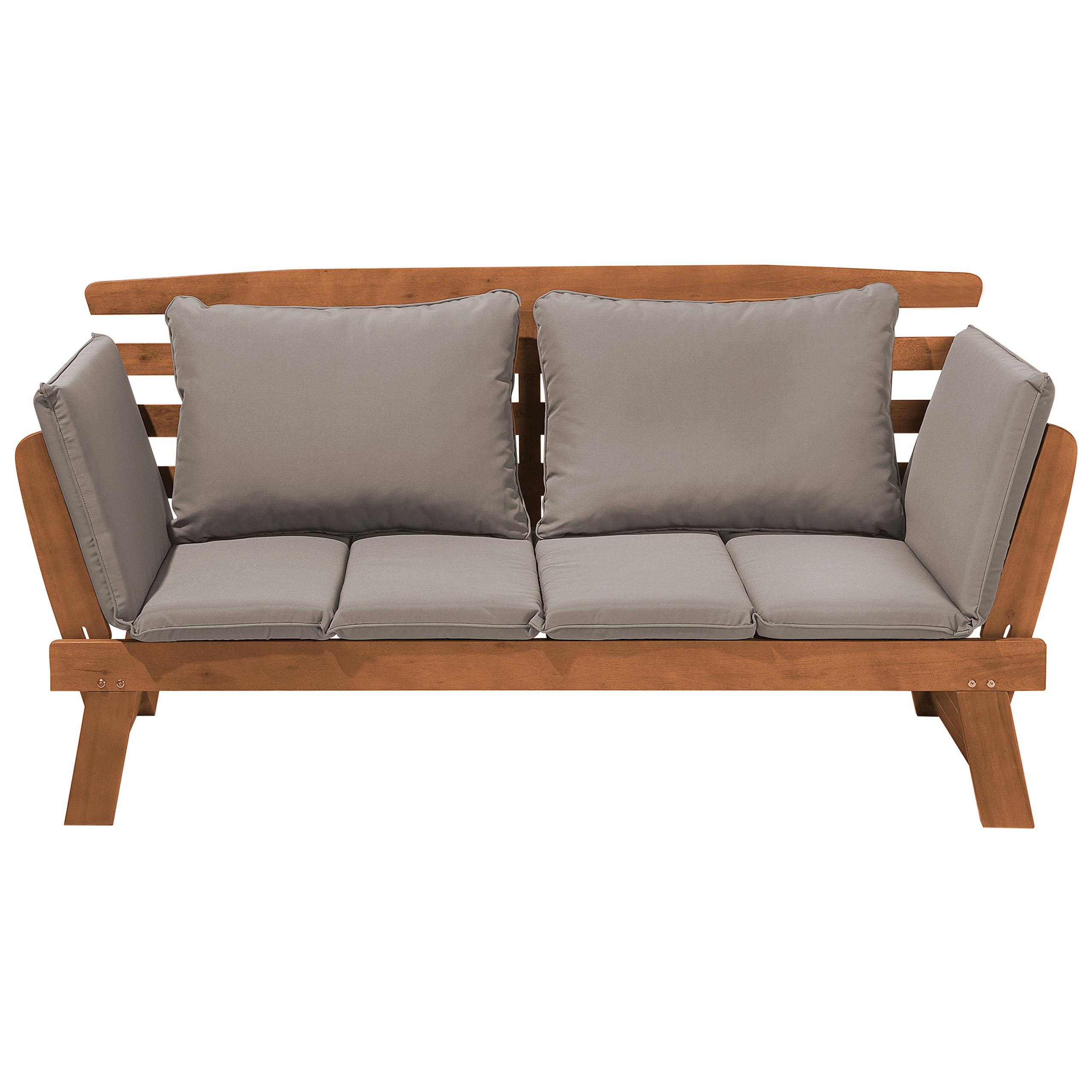wohnli-moebel-suche-800000544241 Wohnli Möbelsuche - GARTENSOFA Eukalyptusholz hellbraun verstellbare Armlehnen 210 cm Portici