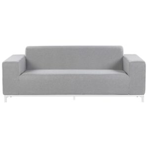 wohnli-moebel-suche-800000544267 Wohnli Möbelsuche - GARTENSOFA 3-Sitzer Polsterbezug hellgrau/weißes Gestell Rovigo