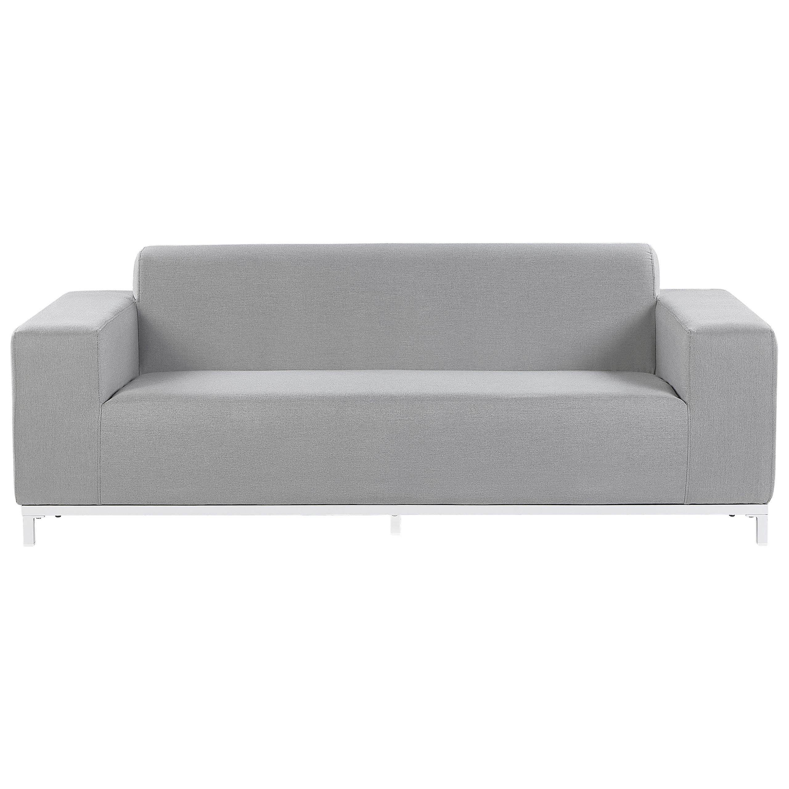 wohnli-moebel-suche-800000544267 Wohnli Möbelsuche - GARTENSOFA 3-Sitzer Polsterbezug hellgrau/weißes Gestell Rovigo