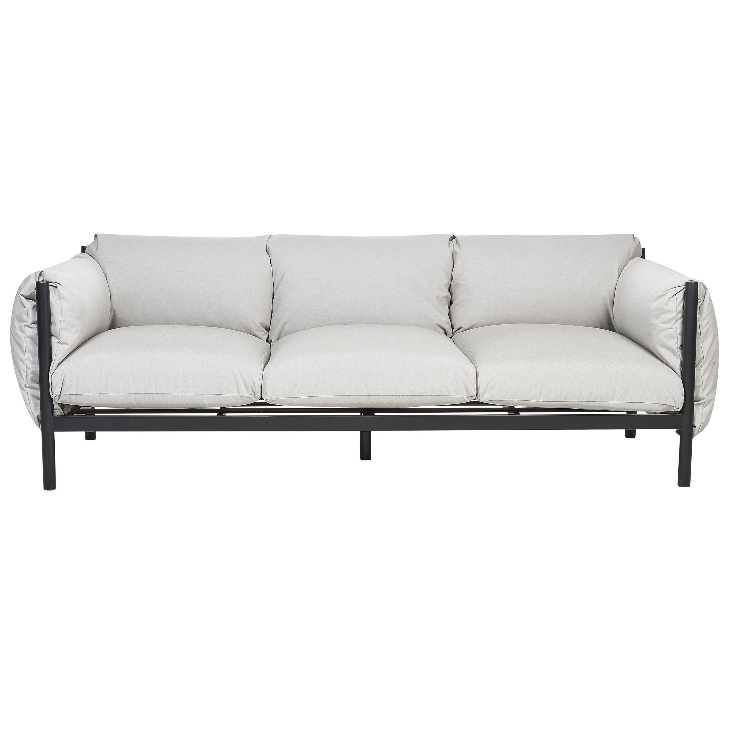 wohnli-moebel-suche-800000544272 Wohnli Möbelsuche - GARTENSOFA 3-Sitzer Aluminium hellgrau/schwarz Esperia