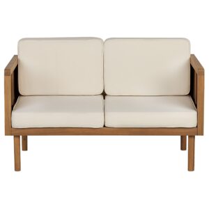 wohnli-moebel-suche-800000544274 Wohnli Möbelsuche - GARTENSOFA 2-Sitzer Akazienholz hellbraun Auflagen creme Baratti