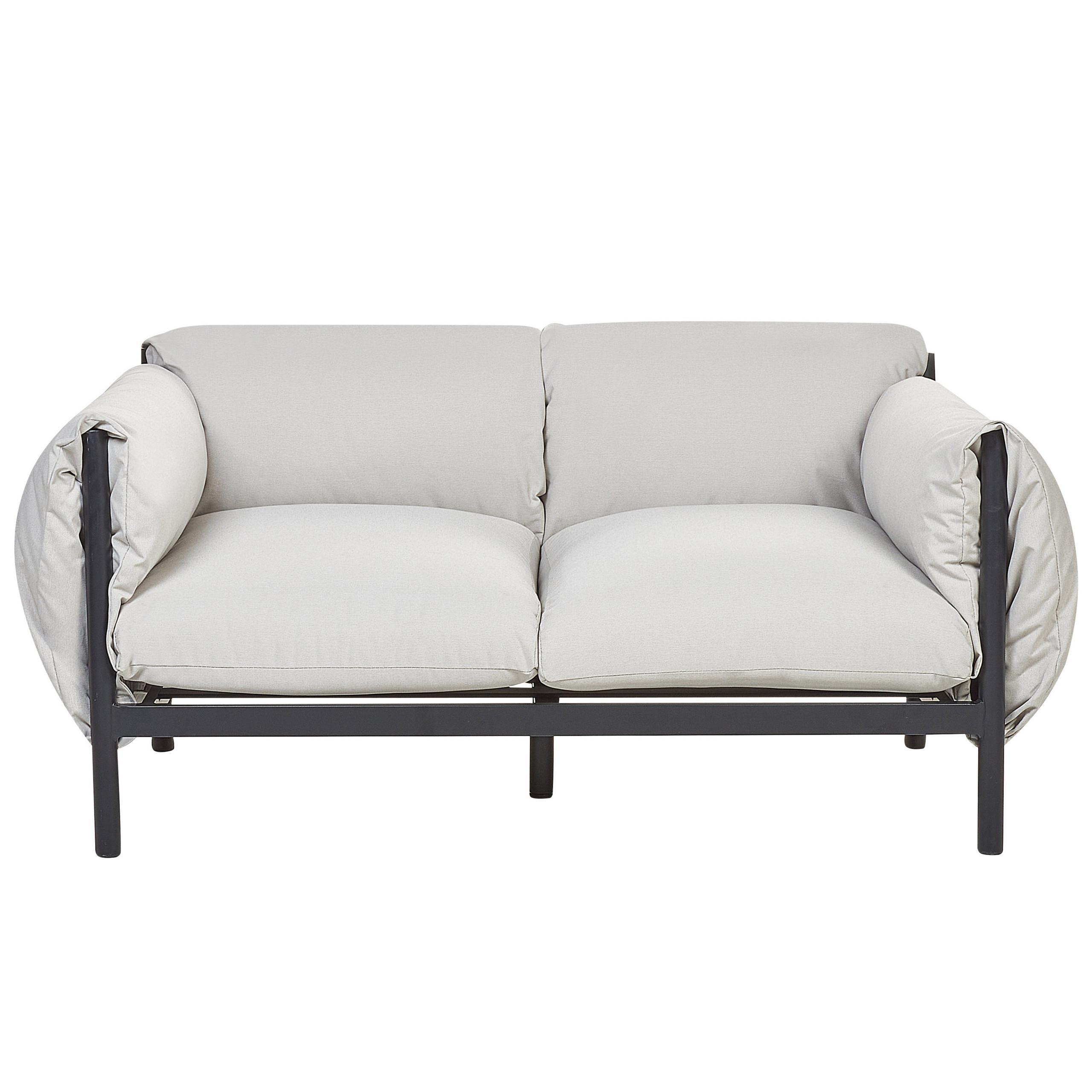 wohnli-moebel-suche-800000544276 Wohnli Möbelsuche - GARTENSOFA 2-Sitzer Aluminium hellgrau/schwarz Esperia