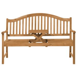 Wohnli Möbelsuche - GARTENBANK Akazienholz hellbraun aufklappbarer Abstelltisch 150 cm Hilo