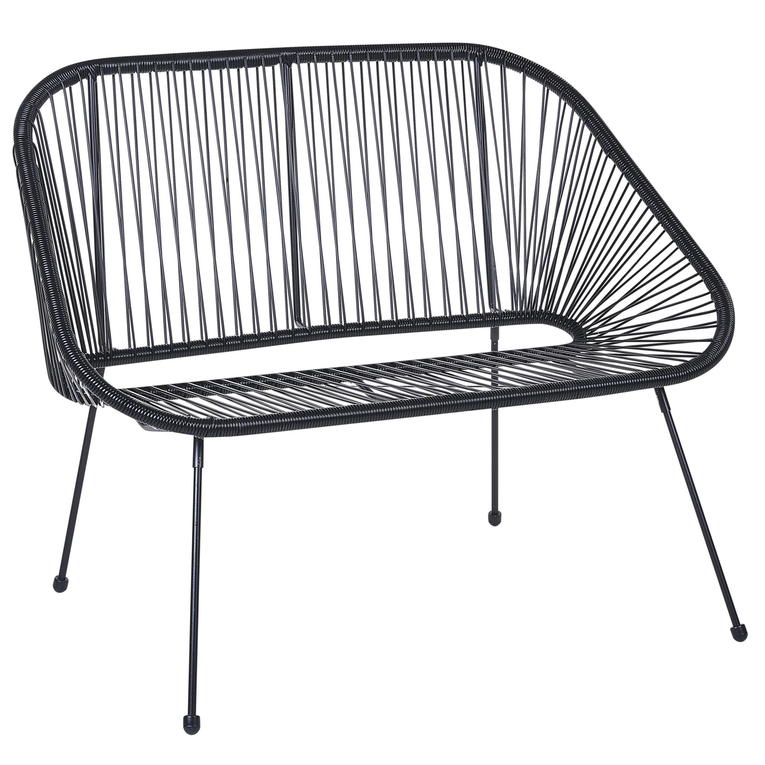 wohnli-moebel-suche-800000544288 Wohnli Möbelsuche - GARTENBANK Rattan schwarz 114 cm Acapulco