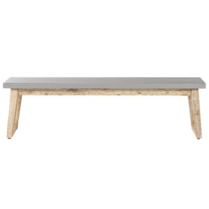 wohnli-moebel-suche-800000544292 Wohnli Möbelsuche - SITZBANK Beton/Akazienholz grau/heller Holzfarbton 160 cm Oria