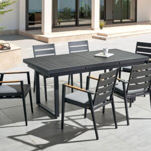 wohnli-moebel-suche-800000544428-1 GARTENSTUHL 6er-Set Aluminium schwarz Taviano Metall Beliani Garten & Outdoor > Gartenmöbel > Gartenstühle Schwarz