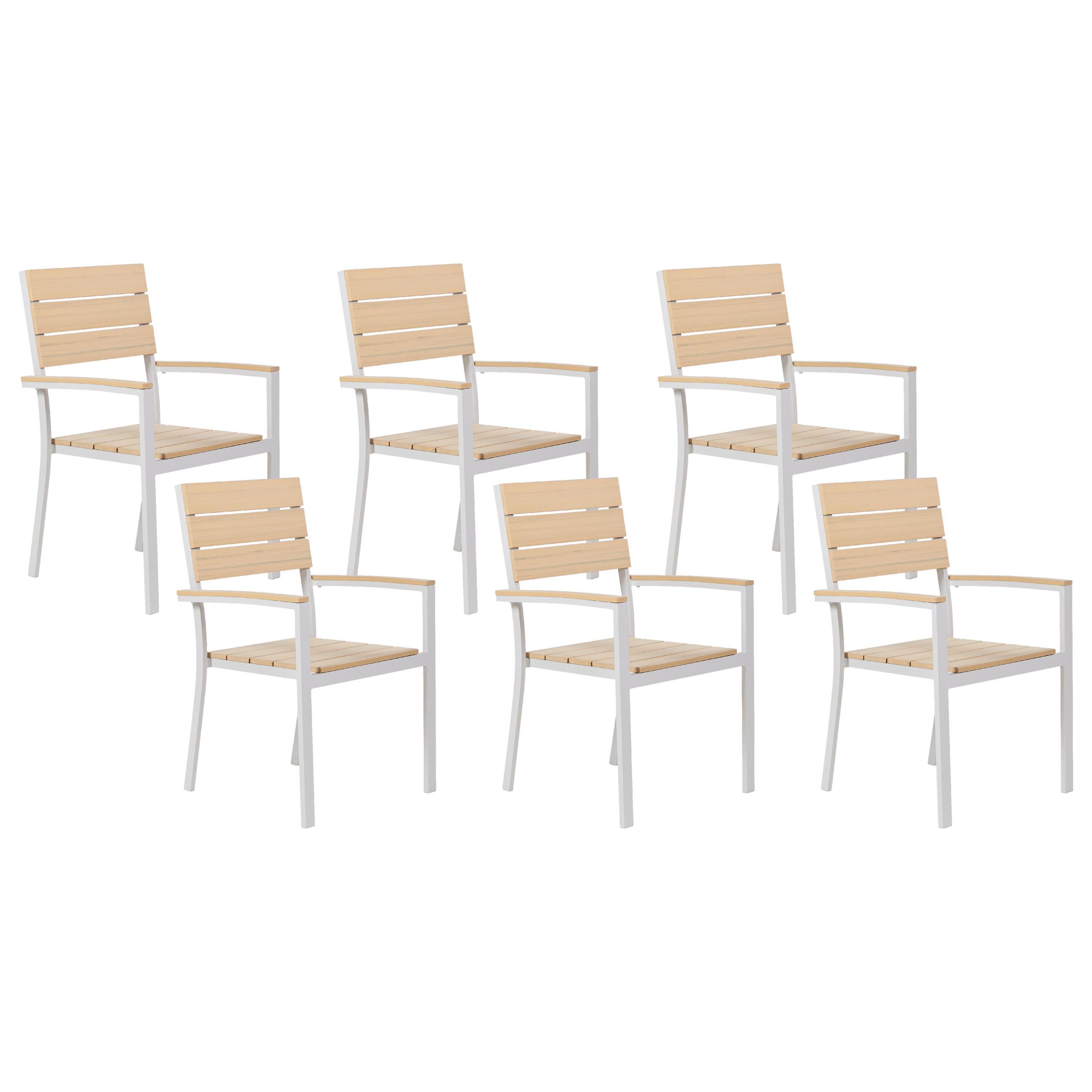 Wohnli Möbelsuche - GARTENSTUHL 6er-Set Kunstholz beige/weiß Como