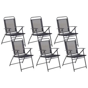 Wohnli Möbelsuche - GARTENSTUHL 6er-Set Stahl schwarz Livo