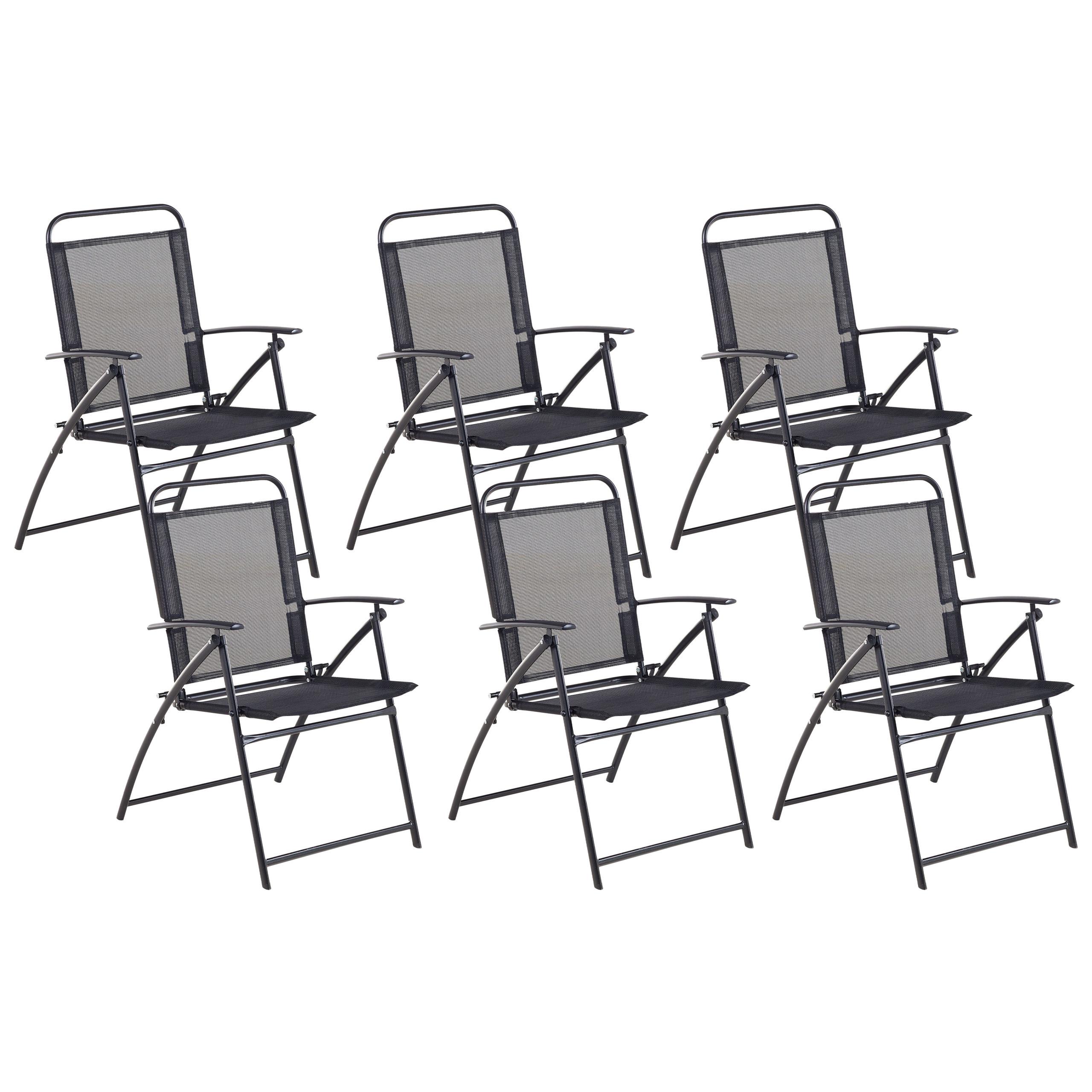 wohnli-moebel-suche-800000544467 Wohnli Möbelsuche - GARTENSTUHL 6er-Set Stahl schwarz Livo