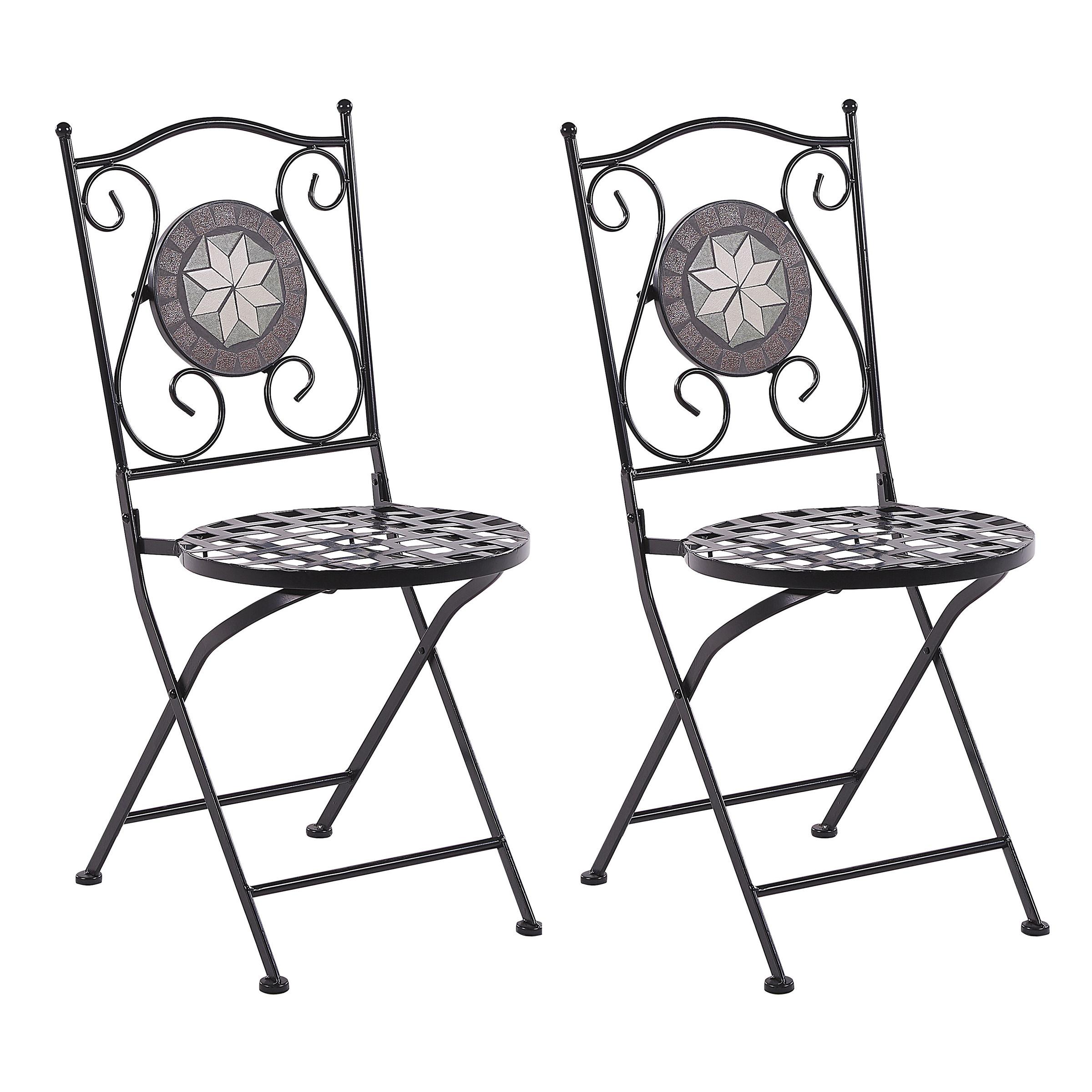 Wohnli Möbelsuche - GARTENSTUHL 2er-Set Eisen schwarz Cariati