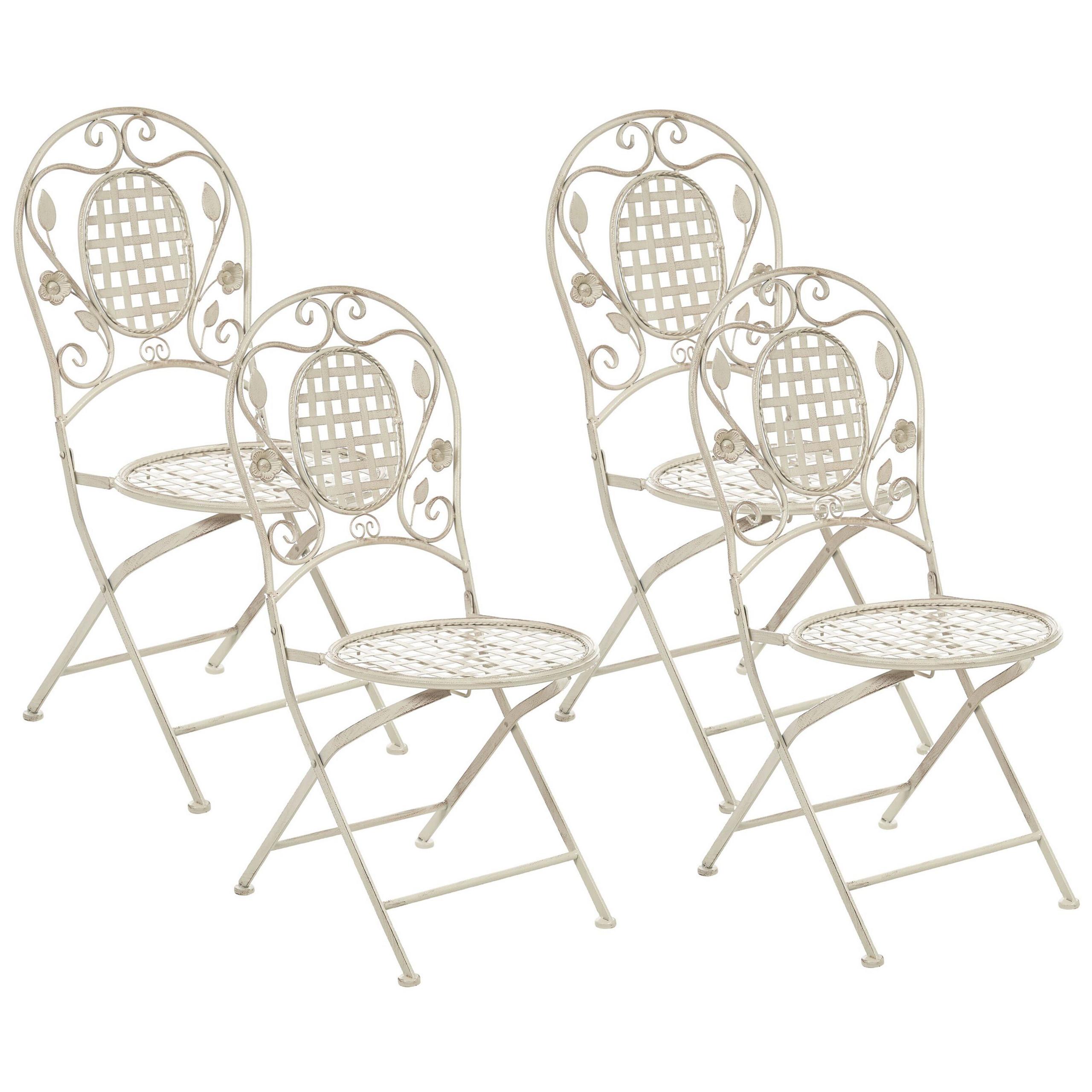 wohnli-moebel-suche-800000544475 Wohnli Möbelsuche - GARTENSTUHL 4er-Set Metall cremeweiß Bivio