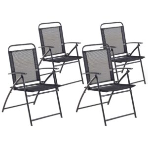 Wohnli Möbelsuche - GARTENSTUHL 4er-Set Stahl schwarz Livo