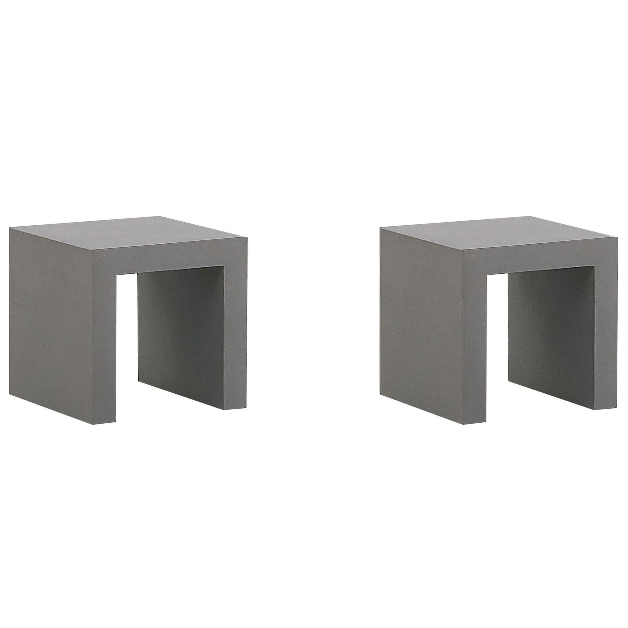 Wohnli Möbelsuche - GARTENSTUHL 2er-Set Beton grau Taranto