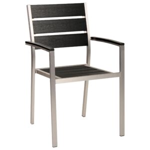 wohnli-moebel-suche-800000544502-1 GARTENSTUHL 6er-Set Kunstholz schwarz Vernio Kunststoff Beliani Garten & Outdoor > Gartenmöbel > Gartenstühle Schwarz