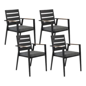wohnli-moebel-suche-800000544512 Wohnli Möbelsuche - GARTENSTUHL 4er-Set Aluminium schwarz Taviano