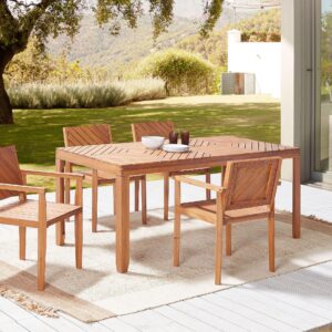 wohnli-moebel-suche-800000544516-1 GARTENSTUHL 4er-Set Akazienholz hellbraun Baratti Holz Beliani Garten & Outdoor > Gartenmöbel > Gartenstühle Braun