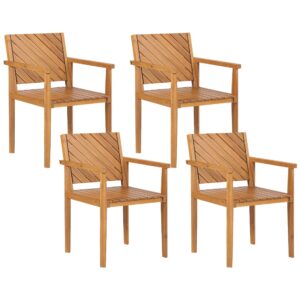 wohnli-moebel-suche-800000544516 Wohnli Möbelsuche - GARTENSTUHL 4er-Set Akazienholz hellbraun Baratti