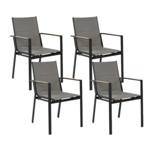 wohnli-moebel-suche-800000544521 Wohnli Möbelsuche - GARTENSTUHL 4er-Set Aluminium schwarz Busseto