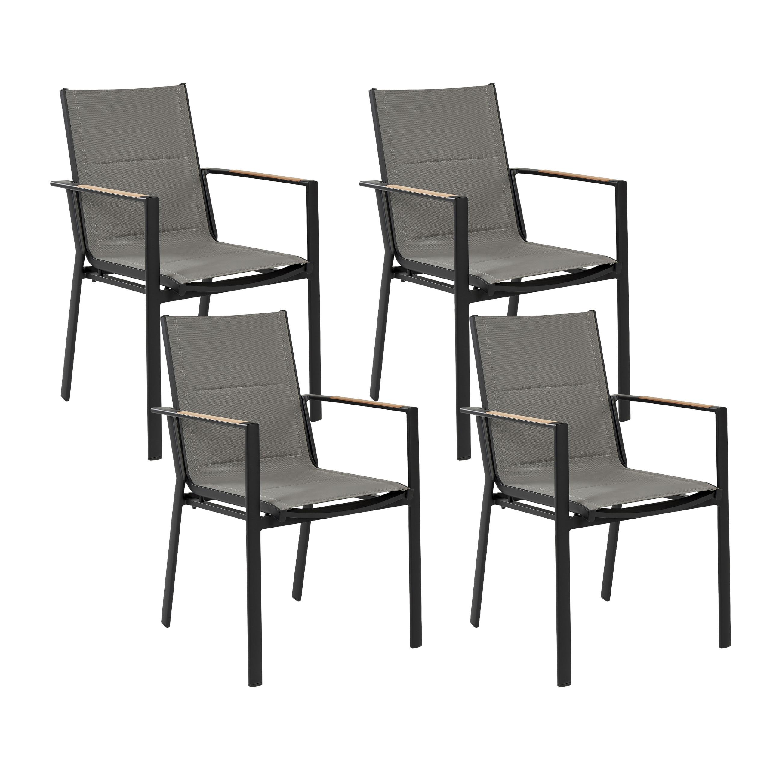 wohnli-moebel-suche-800000544521 Wohnli Möbelsuche - GARTENSTUHL 4er-Set Aluminium schwarz Busseto