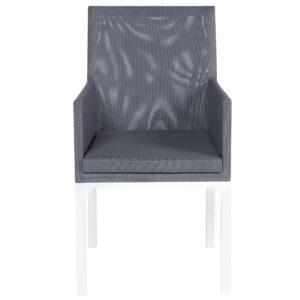 wohnli-moebel-suche-800000544526-1 GARTENSTUHL 8er-Set Aluminium grau Bacoli Textil Beliani Garten & Outdoor > Gartenmöbel > Gartenstühle Grau