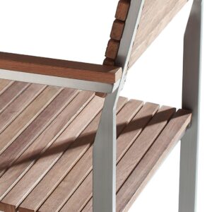 wohnli-moebel-suche-800000544530-1 GARTENSTUHL 6er-Set Edelstahl / Teakholz hellbraun Viareggio Holz Beliani Garten & Outdoor > Gartenmöbel > Gartenstühle Braun