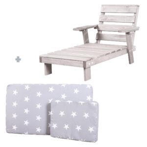 wohnli-moebel-suche-800000545797-1 OUTDOORLIEGE Outdoorliege Little Stars Holz Roba Garten & Outdoor > Gartenmöbel > Gartenliegen Grau