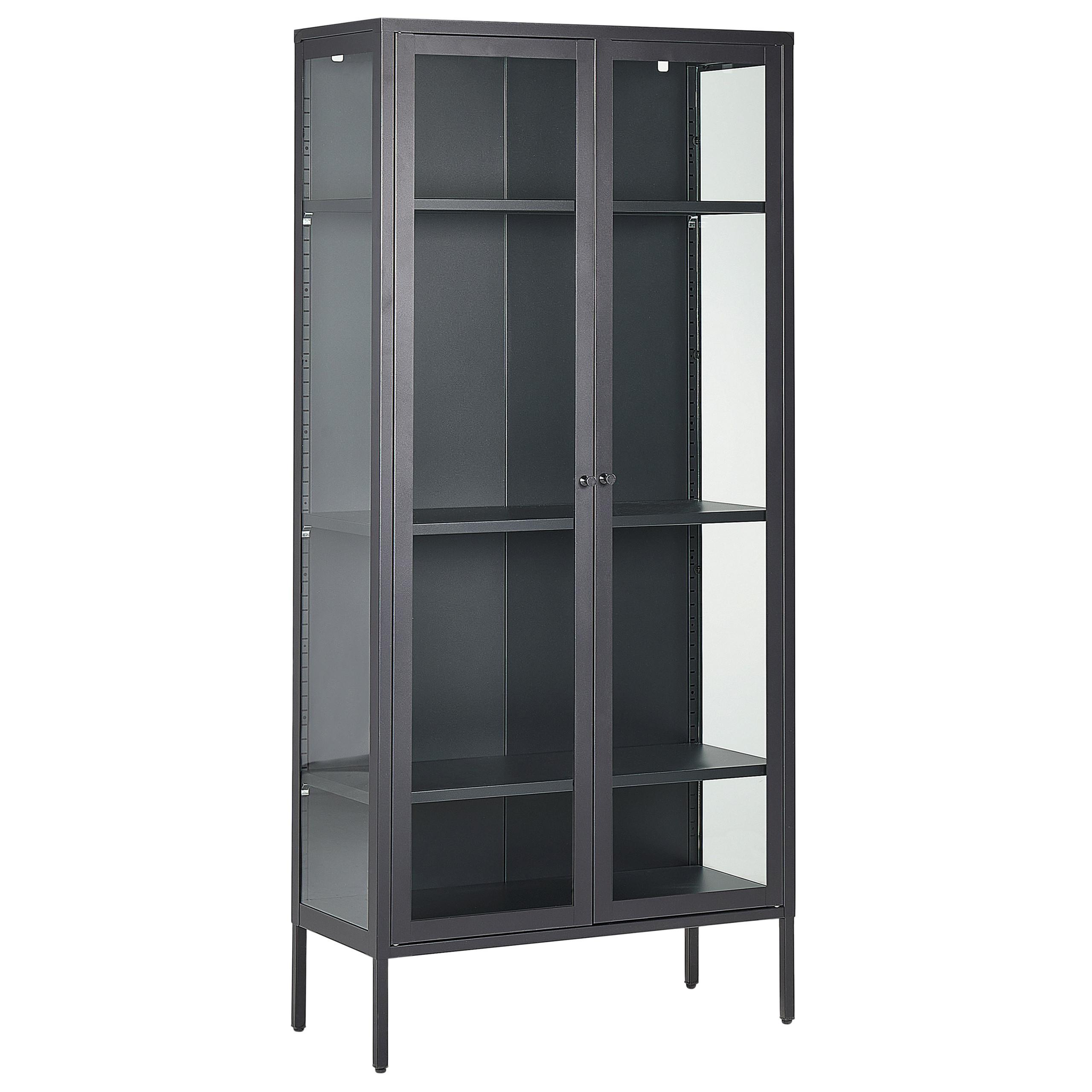 wohnli-moebel-suche-800000546256 Wohnli Möbelsuche - VITRINE Metall schwarz 4 Fächer 176 cm Harty